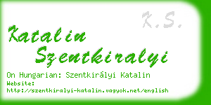 katalin szentkiralyi business card